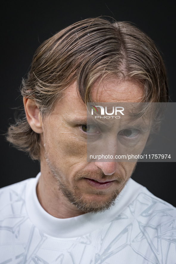 Luka Modric of Real Madrid CF enters the field during the La Liga EA Sports 2024/25 football match between Real Madrid CF and CA Osasuna at...