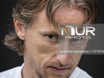 Luka Modric of Real Madrid CF enters the field during the La Liga EA Sports 2024/25 football match between Real Madrid CF and CA Osasuna at...