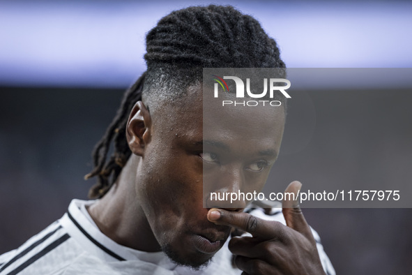 Eduardo Camavinga of Real Madrid CF is seen during the La Liga EA Sports 2024/25 football match between Real Madrid CF and CA Osasuna at Est...