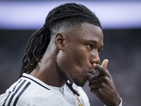 Eduardo Camavinga of Real Madrid CF is seen during the La Liga EA Sports 2024/25 football match between Real Madrid CF and CA Osasuna at Est...