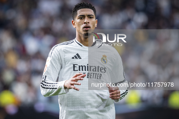 Jude Bellingham of Real Madrid CF appears during the La Liga EA Sports 2024/25 football match between Real Madrid CF and CA Osasuna at Estad...