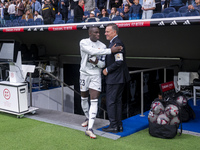 Ferland Mendy of Real Madrid CF enters the field during the La Liga EA Sports 2024/25 football match between Real Madrid CF and CA Osasuna a...