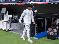 Endrick Felipe Moreira de Sousa of Real Madrid CF enters the field during the La Liga EA Sports 2024/25 football match between Real Madrid C...