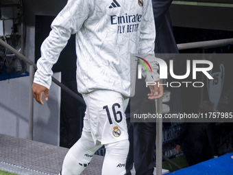 Endrick Felipe Moreira de Sousa of Real Madrid CF enters the field during the La Liga EA Sports 2024/25 football match between Real Madrid C...