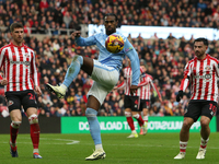 Coventry City's Haji Wright controls a ball during the Sky Bet Championship match between Sunderland and Coventry City at the Stadium Of Lig...