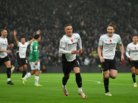 Jerry Yates of Derby County celebrates after scoring a goal to make it 1-0 during the Sky Bet Championship match between Derby County and Pl...