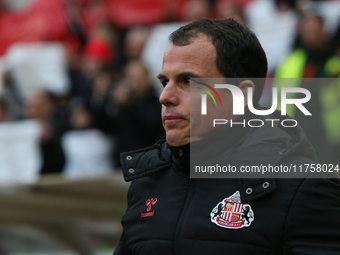 Sunderland Head Coach Regis Le Bris is present during the Sky Bet Championship match between Sunderland and Coventry City at the Stadium Of...