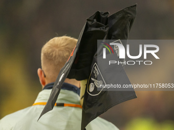 Norwich City corner flags are taken away after the Sky Bet Championship match between Norwich City and Bristol City at Carrow Road in Norwic...