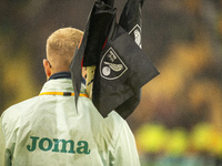 Norwich City corner flags are taken away after the Sky Bet Championship match between Norwich City and Bristol City at Carrow Road in Norwic...