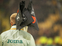 Norwich City corner flags are taken away after the Sky Bet Championship match between Norwich City and Bristol City at Carrow Road in Norwic...