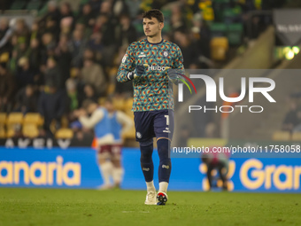 Max O'Leary of Bristol City celebrates their win after the Sky Bet Championship match between Norwich City and Bristol City at Carrow Road i...