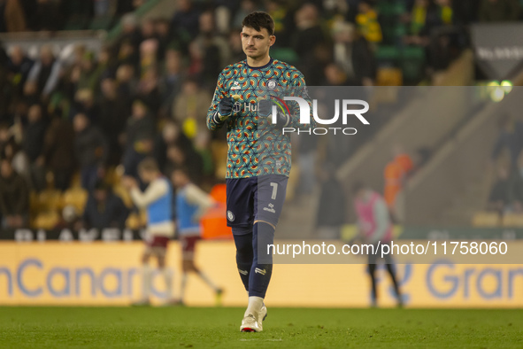 Max O'Leary of Bristol City celebrates their win after the Sky Bet Championship match between Norwich City and Bristol City at Carrow Road i...