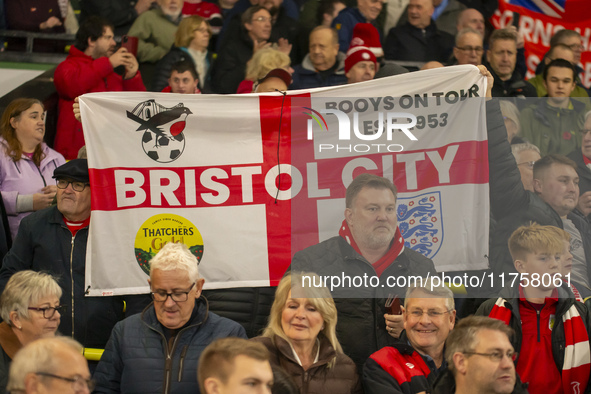 Bristol City supporters celebrate after the Sky Bet Championship match between Norwich City and Bristol City at Carrow Road in Norwich, Engl...