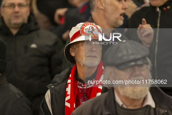 A Bristol City supporter stands after the Sky Bet Championship match between Norwich City and Bristol City at Carrow Road in Norwich, Englan...