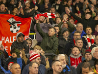 Bristol City supporters celebrate after the Sky Bet Championship match between Norwich City and Bristol City at Carrow Road in Norwich, Engl...