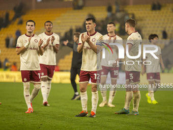 Jason Knight and Max O'Leary of Bristol City applaud their supporters after the Sky Bet Championship match between Norwich City and Bristol...