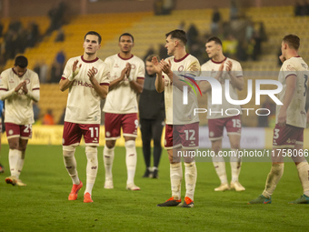 Jason Knight and Max O'Leary of Bristol City applaud their supporters after the Sky Bet Championship match between Norwich City and Bristol...