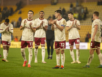 Jason Knight and Max O'Leary of Bristol City applaud their supporters after the Sky Bet Championship match between Norwich City and Bristol...