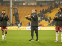 Bristol City Manager, Liam Manning, celebrates their win after the Sky Bet Championship match between Norwich City and Bristol City at Carro...