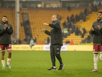 Bristol City Manager, Liam Manning, celebrates their win after the Sky Bet Championship match between Norwich City and Bristol City at Carro...