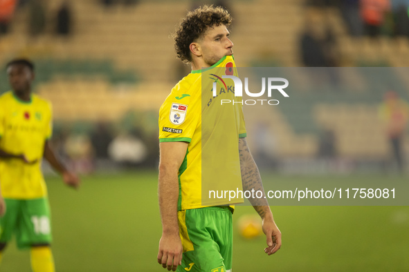 Emiliano Marcondes of Norwich City looks dejected after the Sky Bet Championship match between Norwich City and Bristol City at Carrow Road...