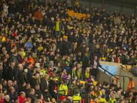 Norwich City supporters leave early during the Sky Bet Championship match between Norwich City and Bristol City at Carrow Road in Norwich, E...