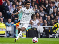 Rodrygo Silva de Goes of Real Madrid CF is in action with the ball during the La Liga EA Sports 2024/25 football match between Real Madrid C...