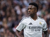 Vinicius Junior of Real Madrid CF appears during the La Liga EA Sports 2024/25 football match between Real Madrid CF and CA Osasuna at Estad...