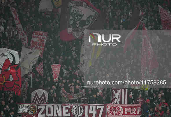  Rb Leipzig fans  during the Bundesliga match between RB Leipzig and Borussia Mönchengladbach at Red Bull arena, Leipzig, Germany on Novembe...