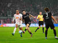 Rocco Reitz of Borussia Monchengladbach  controls the ball during the Bundesliga match between RB Leipzig and Borussia Mönchengladbach at Re...