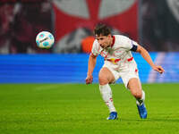 Willi Orban of Leipzig  heads during the Bundesliga match between RB Leipzig and Borussia Mönchengladbach at Red Bull arena, Leipzig, German...