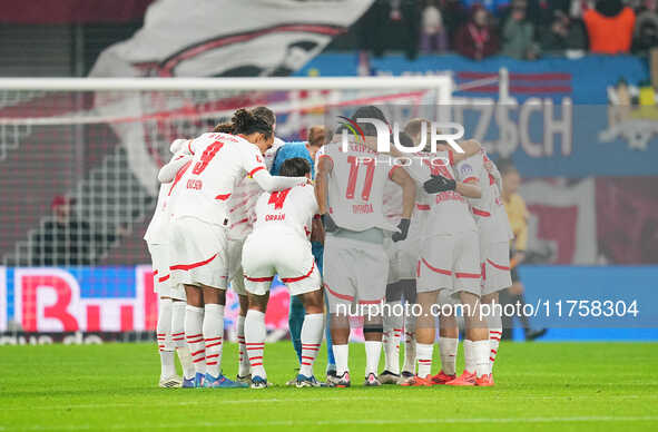  Rb Leipzig team  during the Bundesliga match between RB Leipzig and Borussia Mönchengladbach at Red Bull arena, Leipzig, Germany on Novembe...