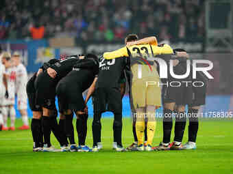  Borussia Monchengladbach team  during the Bundesliga match between RB Leipzig and Borussia Mönchengladbach at Red Bull arena, Leipzig, Germ...