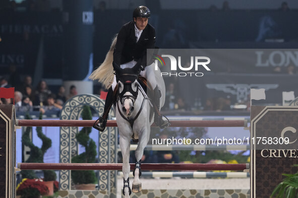 Piergiorgio Bucci rides Kiss Me Fabulesse during the International Winning Round CSI5*-W Trophy No. 5 presented by Crivelli at Jumping Veron...