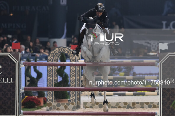 Piergiorgio Bucci rides Kiss Me Fabulesse during the International Winning Round CSI5*-W Trophy No. 5 presented by Crivelli at Jumping Veron...