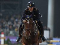 Eugenio Grimaldi rides Pompon Van de Koekoek during the International Winning Round CSI5*-W Trophy No. 5 presented by Crivelli at Jumping Ve...