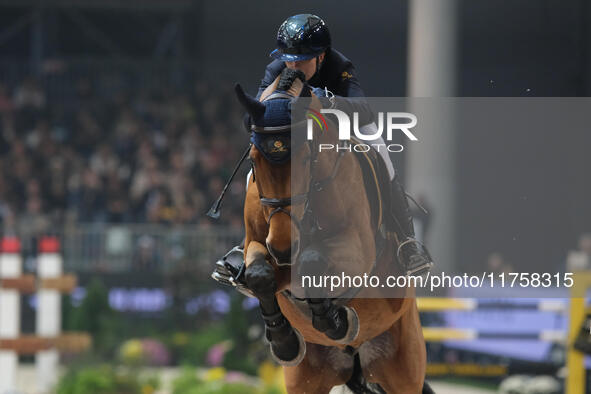 Edwina Tops-Alexander rides Corelli Des Mies during the International Winning Round CSI5*-W Trophy No. 5 presented by Crivelli at Jumping Ve...