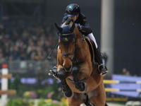 Edwina Tops-Alexander rides Corelli Des Mies during the International Winning Round CSI5*-W Trophy No. 5 presented by Crivelli at Jumping Ve...