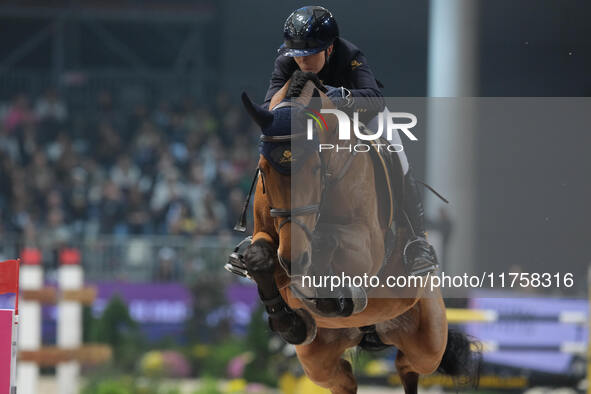 Edwina Tops-Alexander rides Corelli Des Mies during the International Winning Round CSI5*-W Trophy No. 5 presented by Crivelli at Jumping Ve...