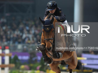 Edwina Tops-Alexander rides Corelli Des Mies during the International Winning Round CSI5*-W Trophy No. 5 presented by Crivelli at Jumping Ve...