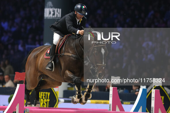 Arnaldo Bologni rides Tailormade Mequilot PS during the International Winning Round CSI5*-W Trophy No. 5 presented by Crivelli at Jumping Ve...