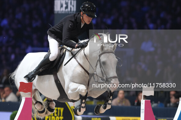 Kevin Jochems rides Casillas Van De Helle during the International Winning Round CSI5*-W Trophy No. 5 presented by Crivelli at Jumping Veron...