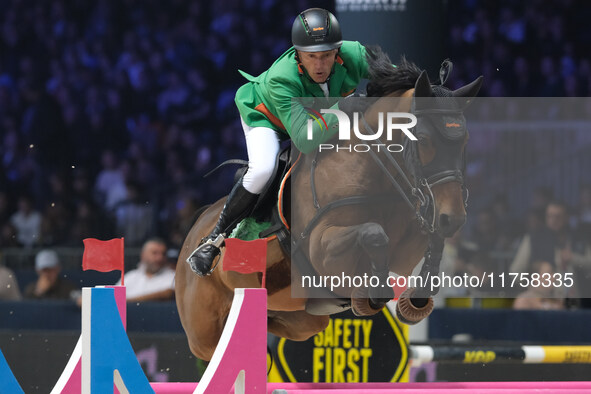 Gerfried Puck rides Equitron Ornaat V during the International Winning Round CSI5*-W Trophy No. 5 presented by Crivelli at Jumping Verona in...