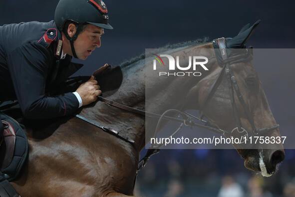 Emanuele Gaudiano rides Nikolaj De Music during the International Winning Round CSI5*-W Trophy No. 5 presented by Crivelli at Jumping Verona...