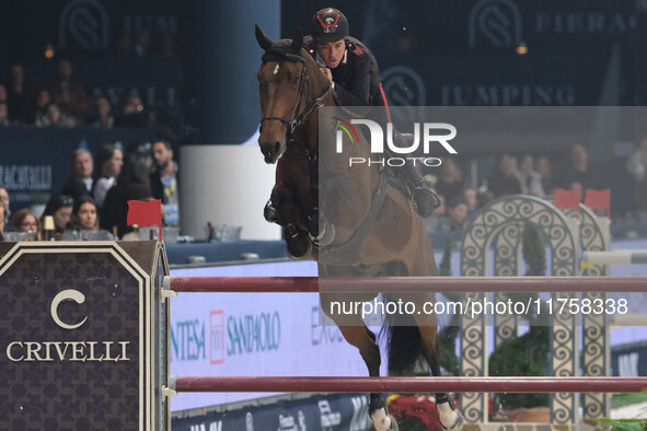 Emanuele Gaudiano rides Nikolaj De Music during the International Winning Round CSI5*-W Trophy No. 5 presented by Crivelli at Jumping Verona...