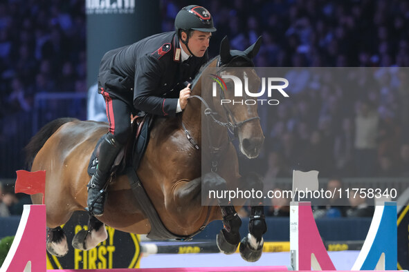 Emanuele Gaudiano rides Nikolaj De Music during the International Winning Round CSI5*-W Trophy No. 5 presented by Crivelli at Jumping Verona...