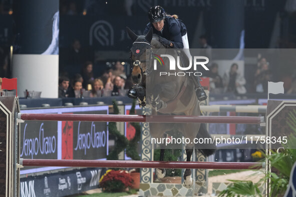 Barbara Schnieper rides Canice during the International Winning Round CSI5*-W Trophy No. 5 presented by Crivelli at Jumping Verona in Verona...