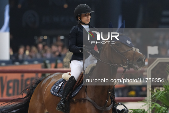 Clara Pezzoli rides Fantasia de Beaufour during the International Winning Round CSI5*-W Trophy No. 5 presented by Crivelli at Jumping Verona...