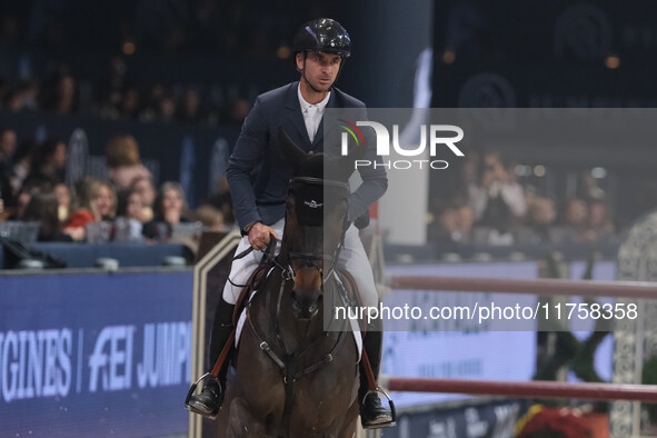 Steve Guerdat rides Lancellotta during the International Winning Round CSI5*-W Trophy No. 5 presented by Crivelli at Jumping Verona in Veron...