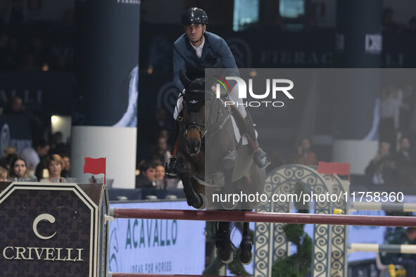 Steve Guerdat rides Lancellotta during the International Winning Round CSI5*-W Trophy No. 5 presented by Crivelli at Jumping Verona in Veron...